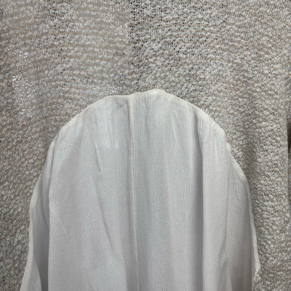 Living Doll Textured Knit White/Beige Cardigan Women’s S - Picture 5 of 7